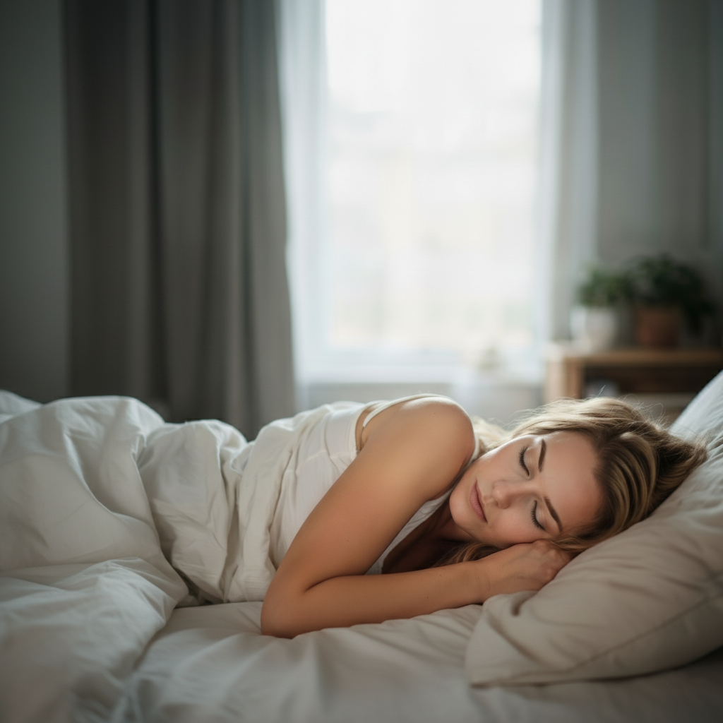 Peaceful woman sleeping